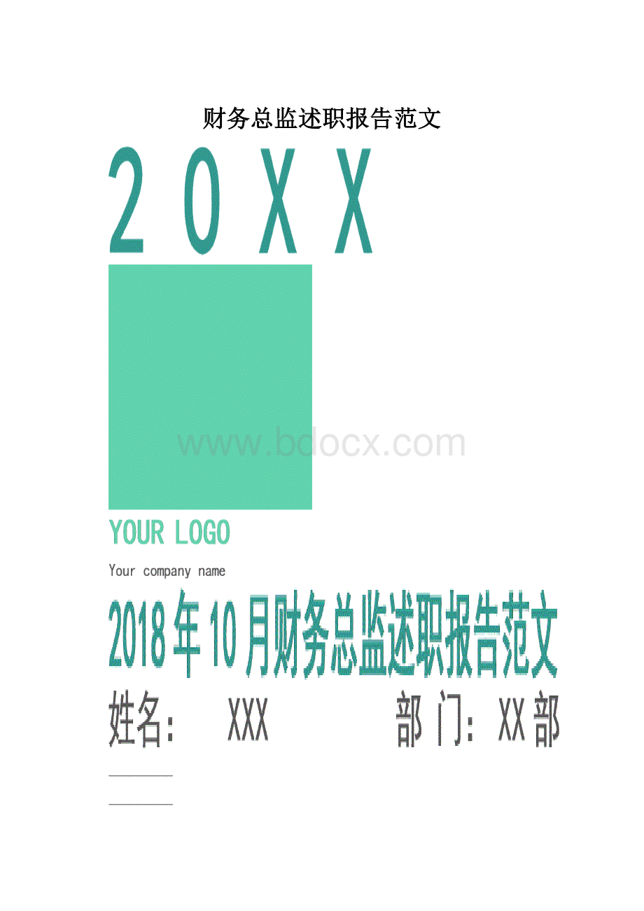 财务总监述职报告范文.docx