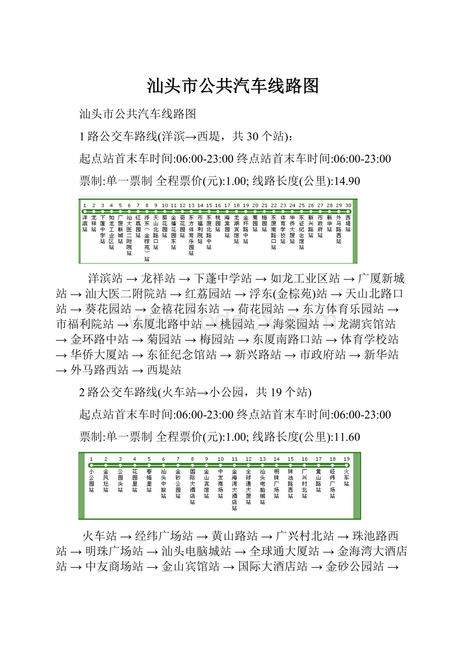 汕头市公共汽车线路图.docx