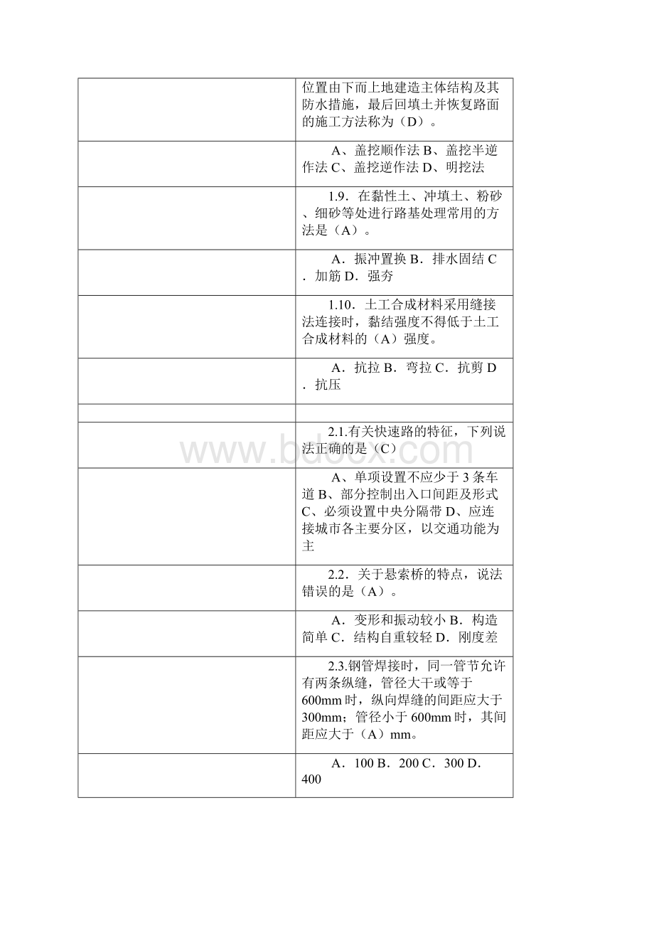 继续教育市政试题及答案.docx_第2页