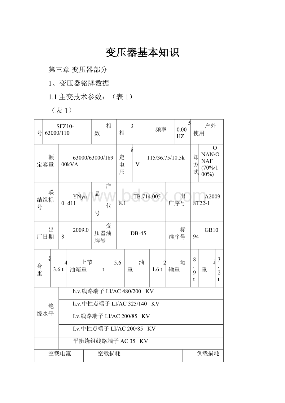 变压器基本知识.docx