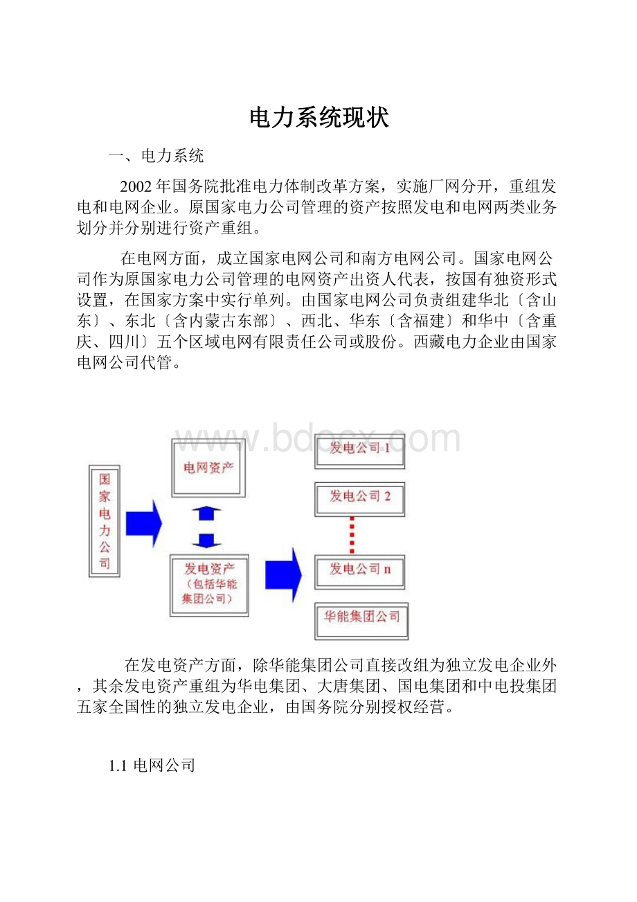 电力系统现状.docx_第1页