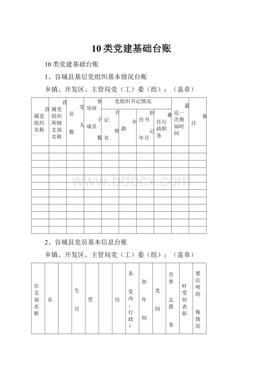 10类党建基础台账.docx