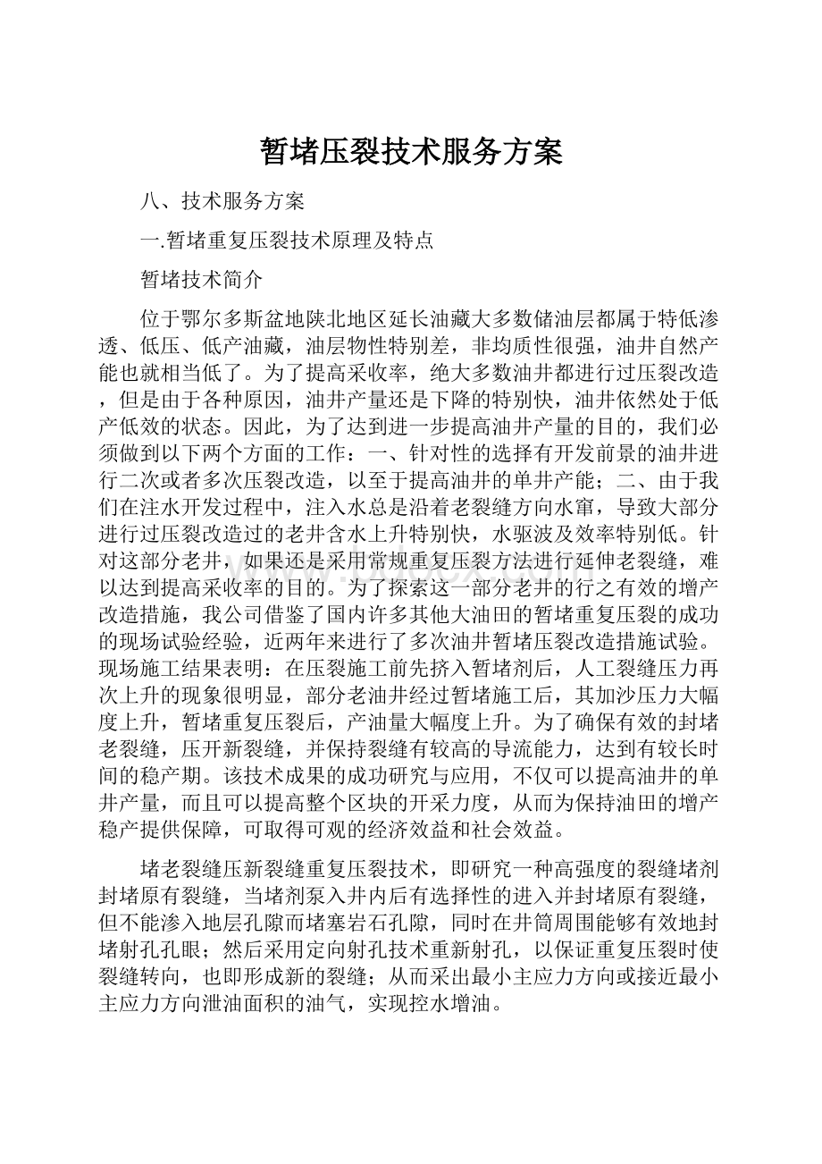 暂堵压裂技术服务方案.docx