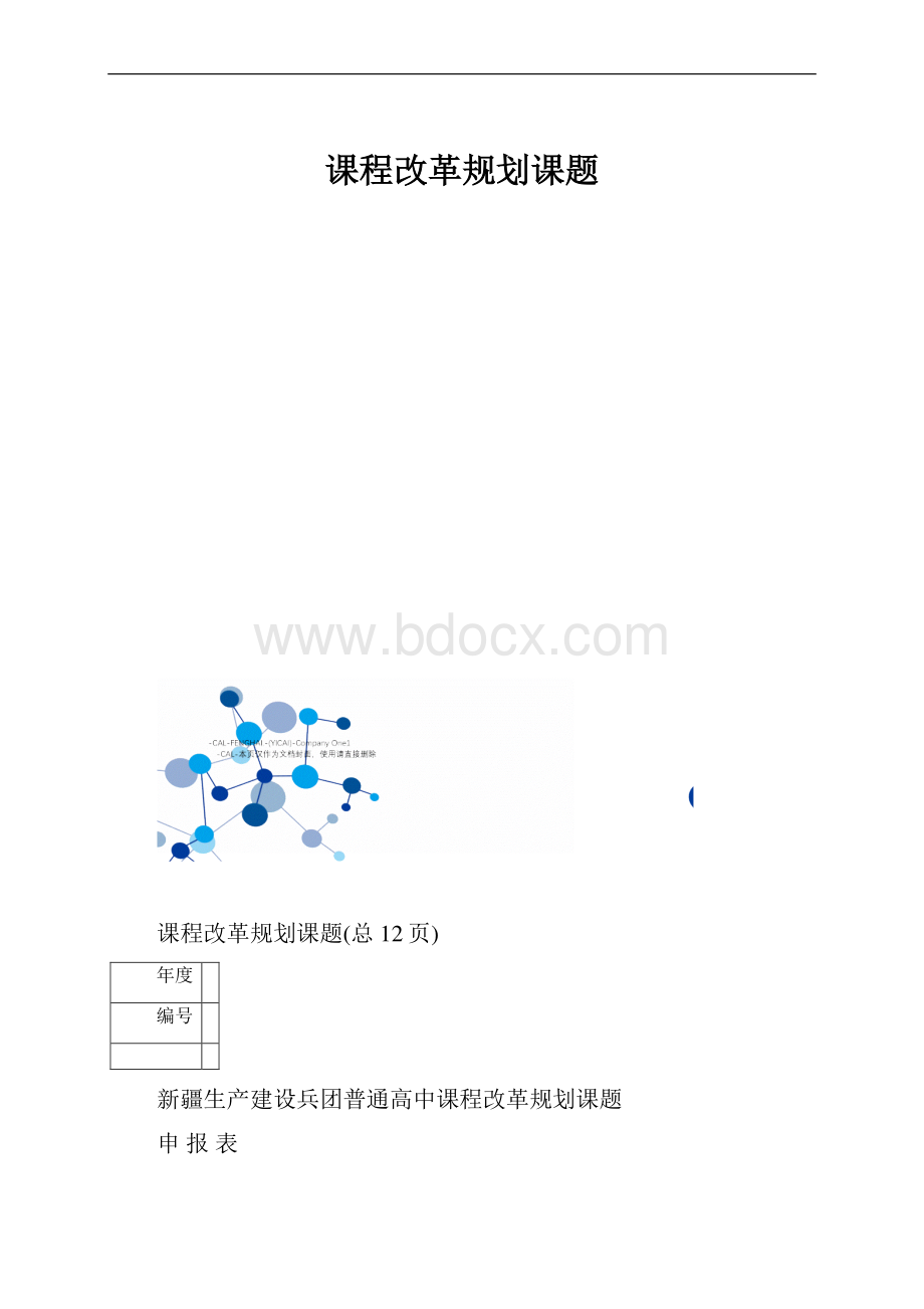 课程改革规划课题.docx_第1页