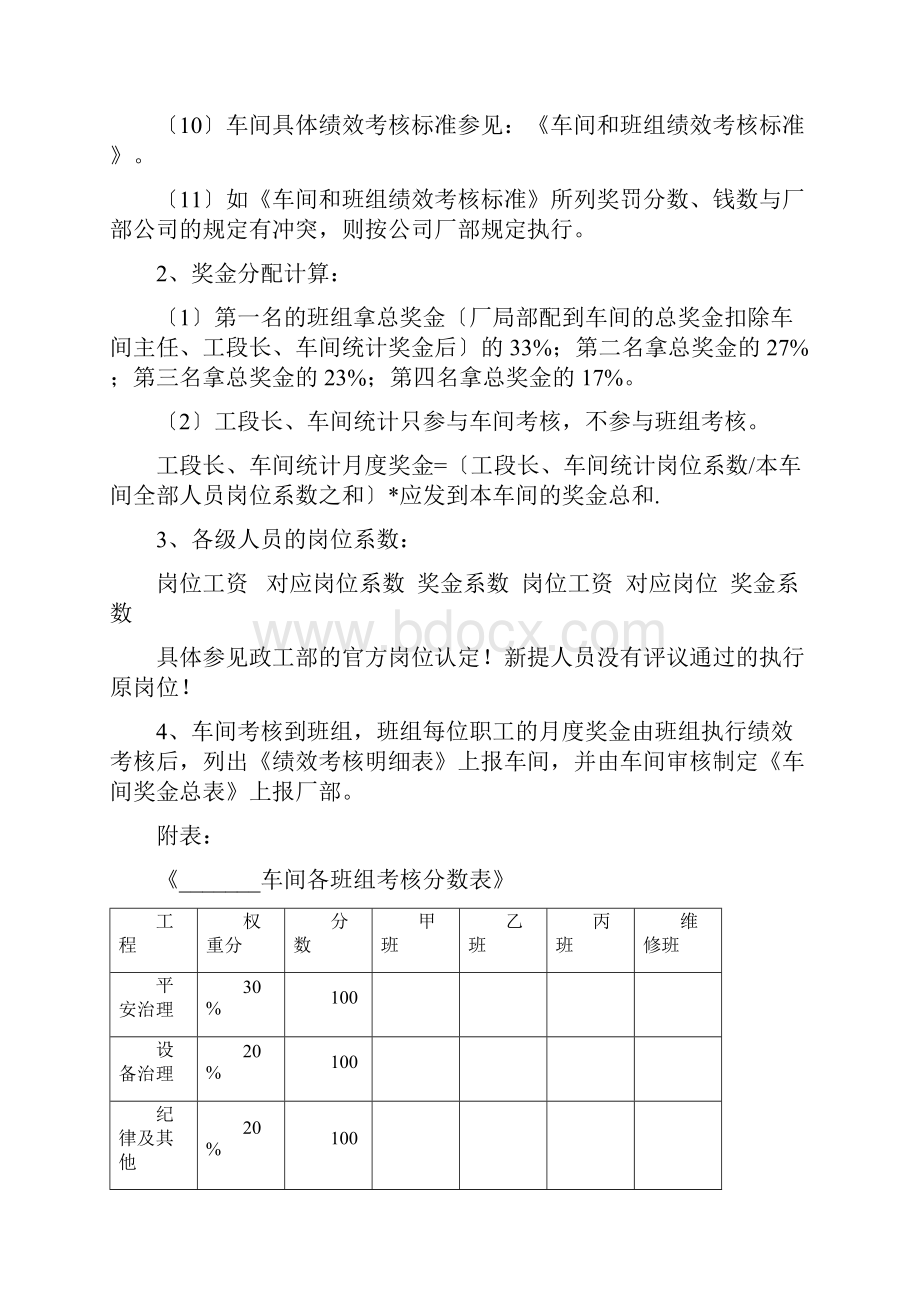 车间绩效考核与奖金分配方案.docx_第3页