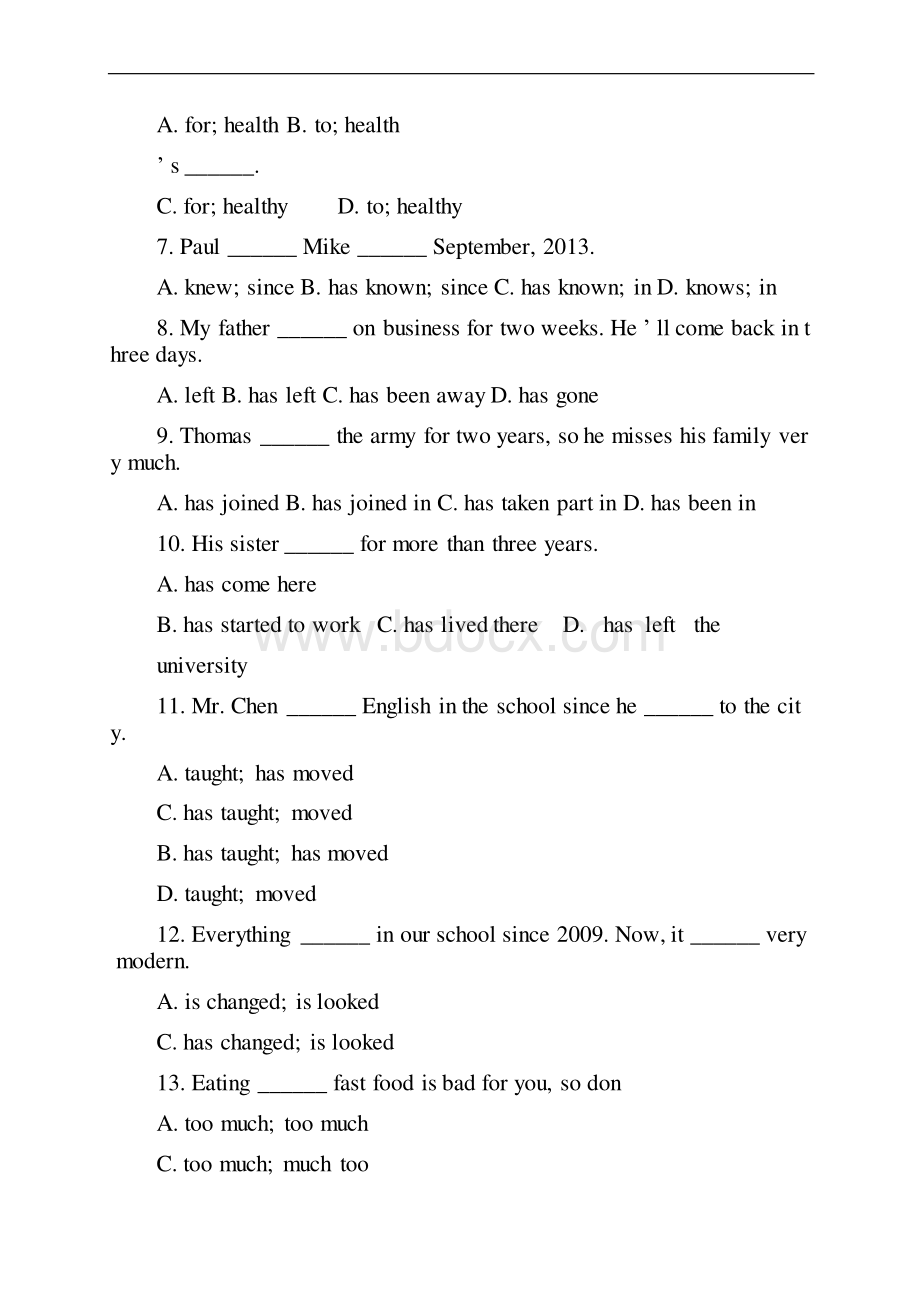 外研版英语八年级下册Module4复习练习题有答案.docx_第2页