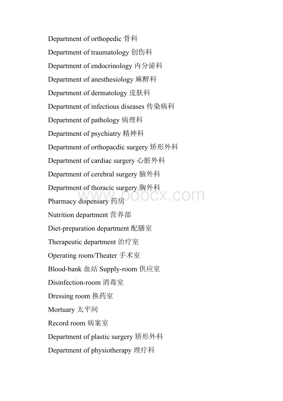 医院部门及科室名称教学文案.docx_第2页