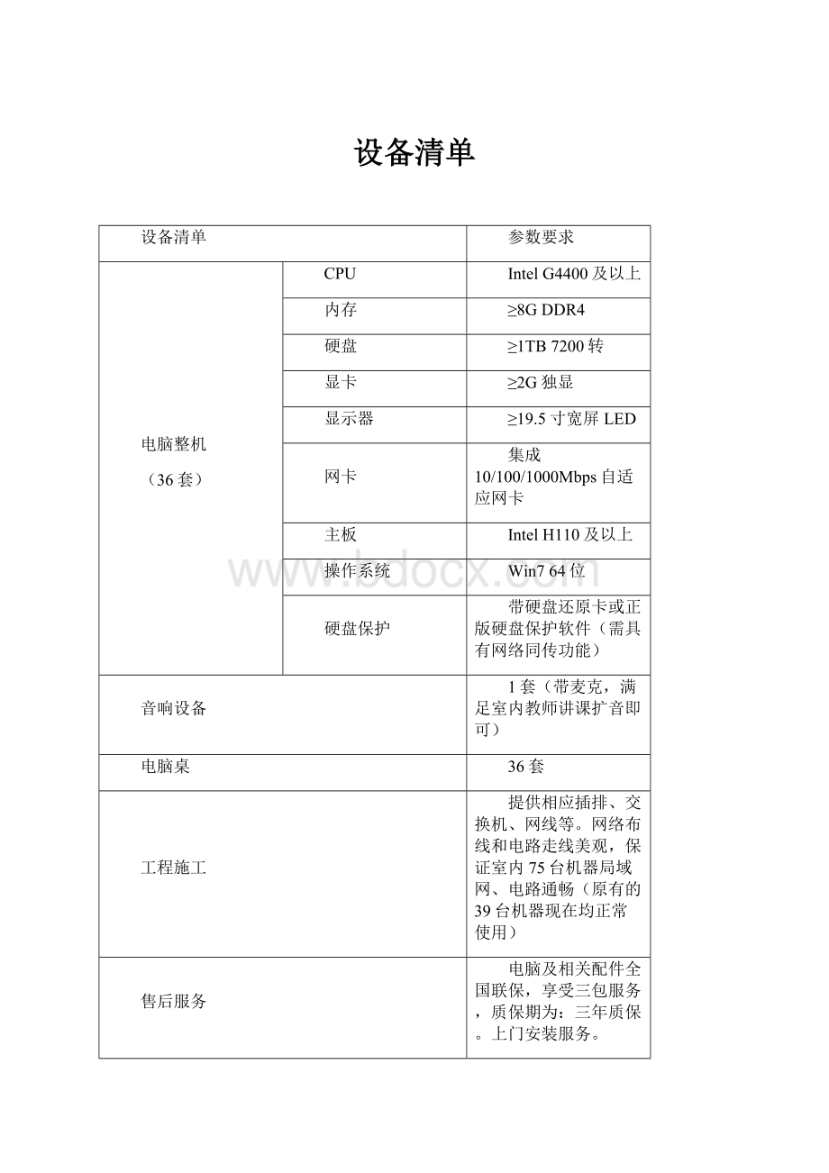 设备清单.docx