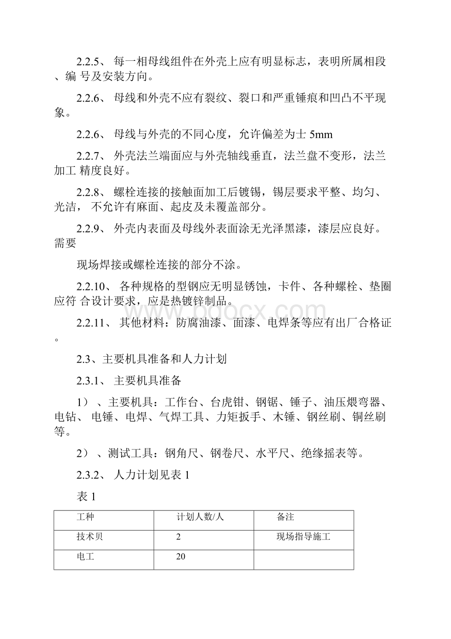 封闭母线槽施工及方案.docx_第2页