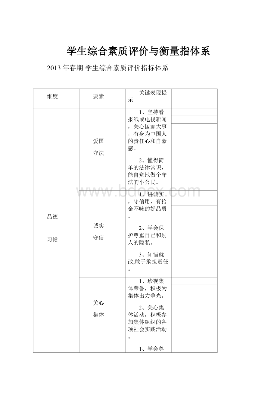 学生综合素质评价与衡量指体系.docx_第1页