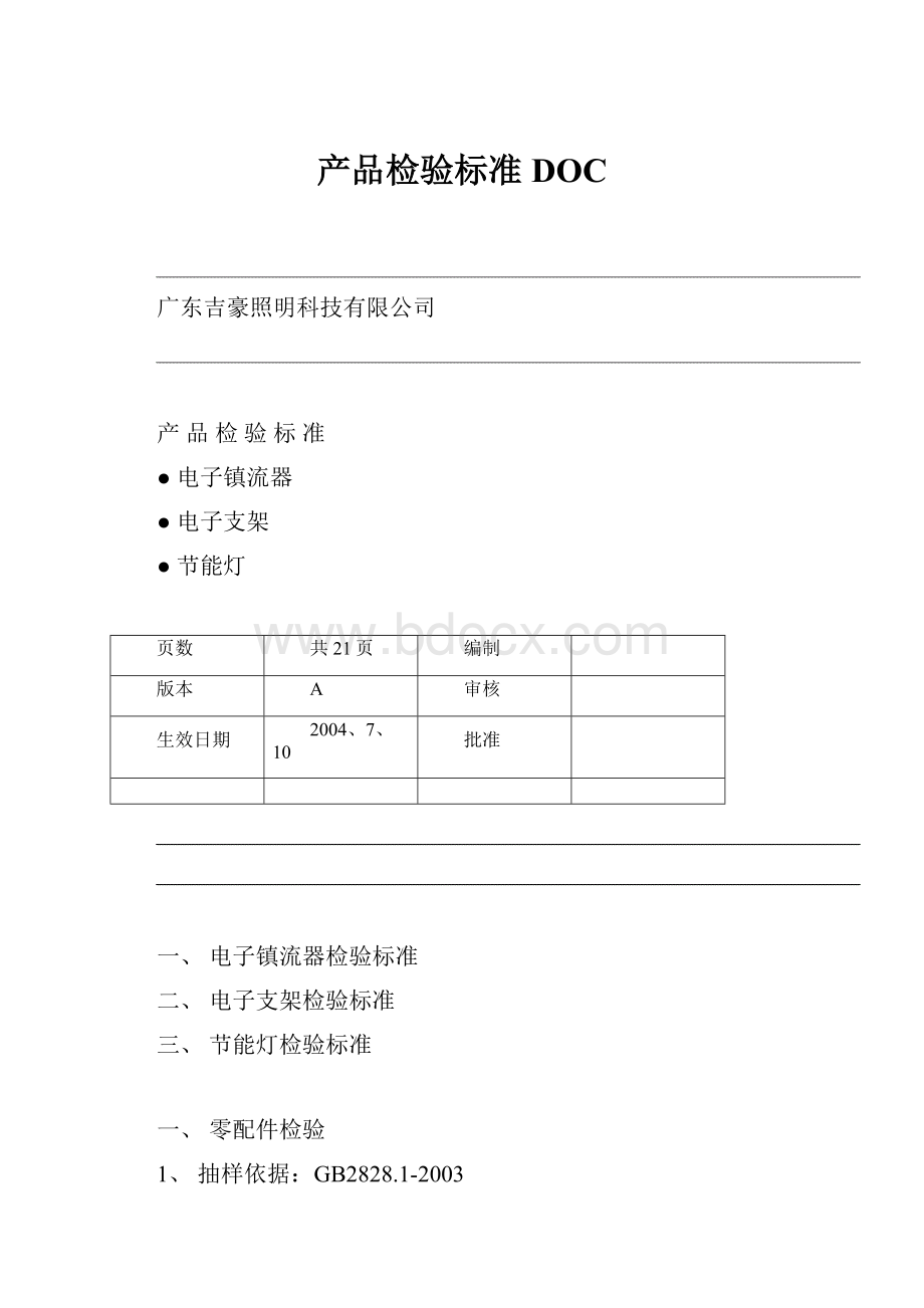 产品检验标准DOC.docx