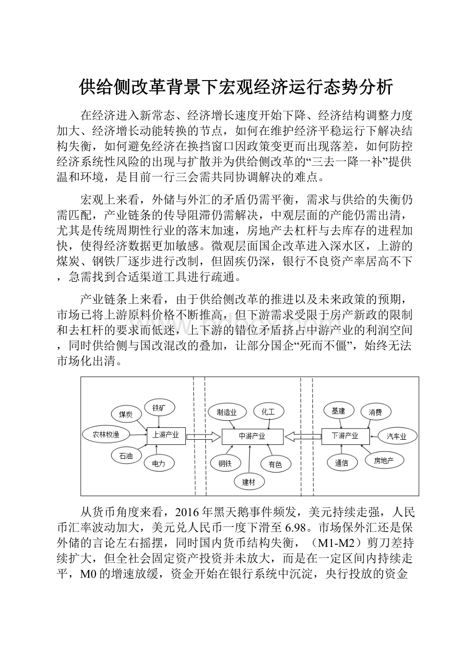 供给侧改革背景下宏观经济运行态势分析.docx