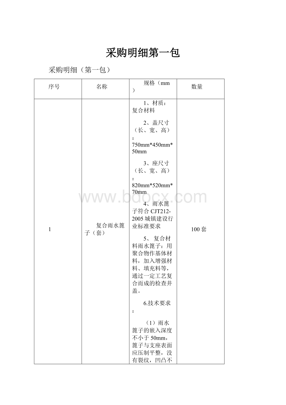 采购明细第一包.docx