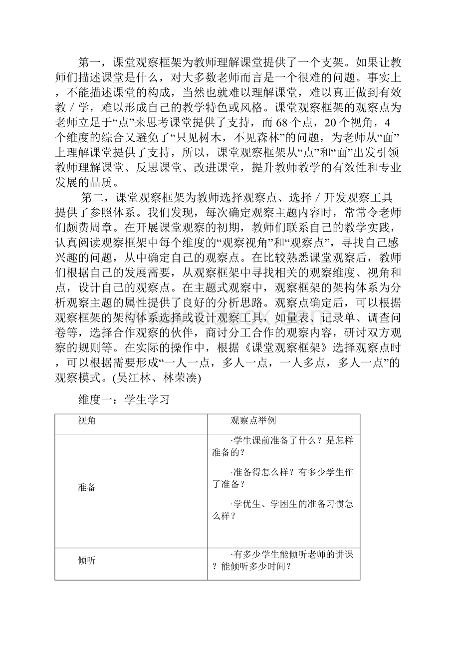 课堂观察框架及观察点.docx_第2页