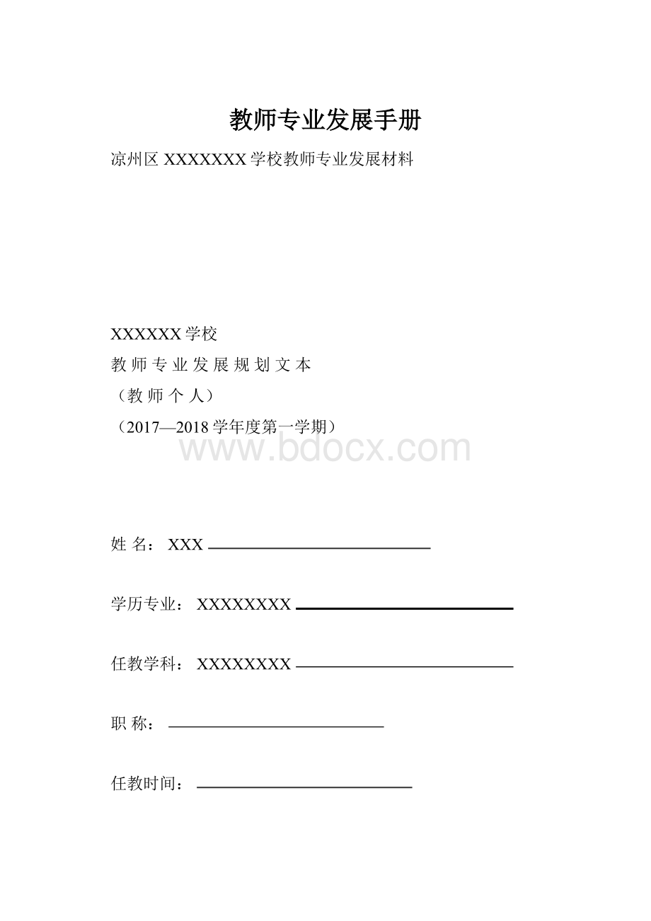 教师专业发展手册.docx