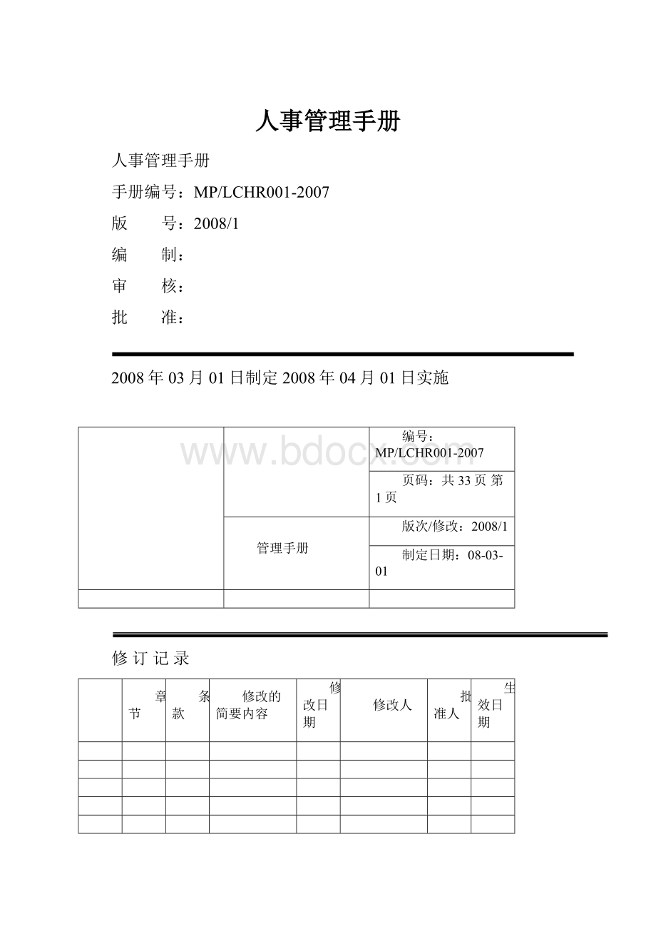 人事管理手册.docx