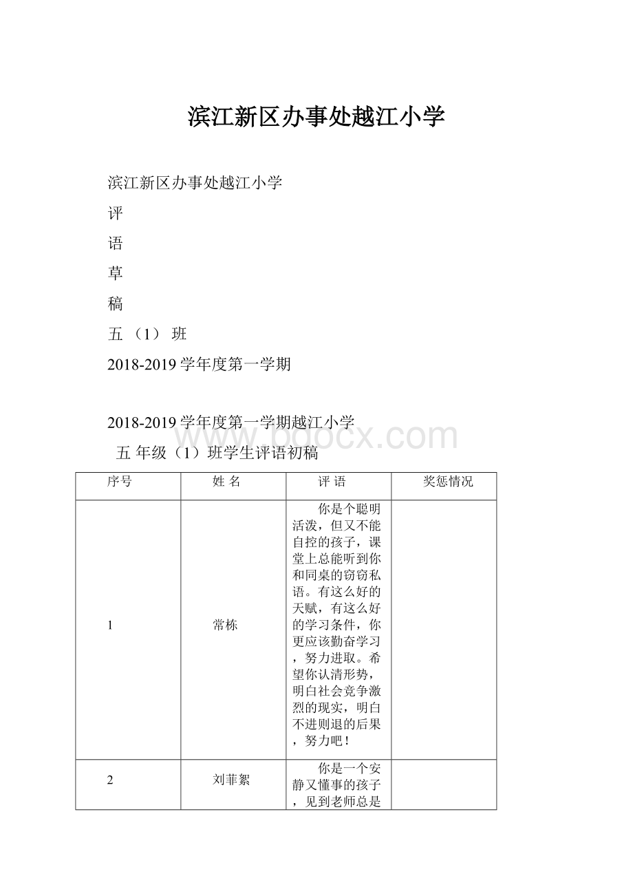 滨江新区办事处越江小学.docx_第1页