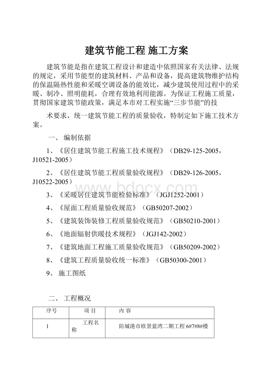 建筑节能工程 施工方案.docx