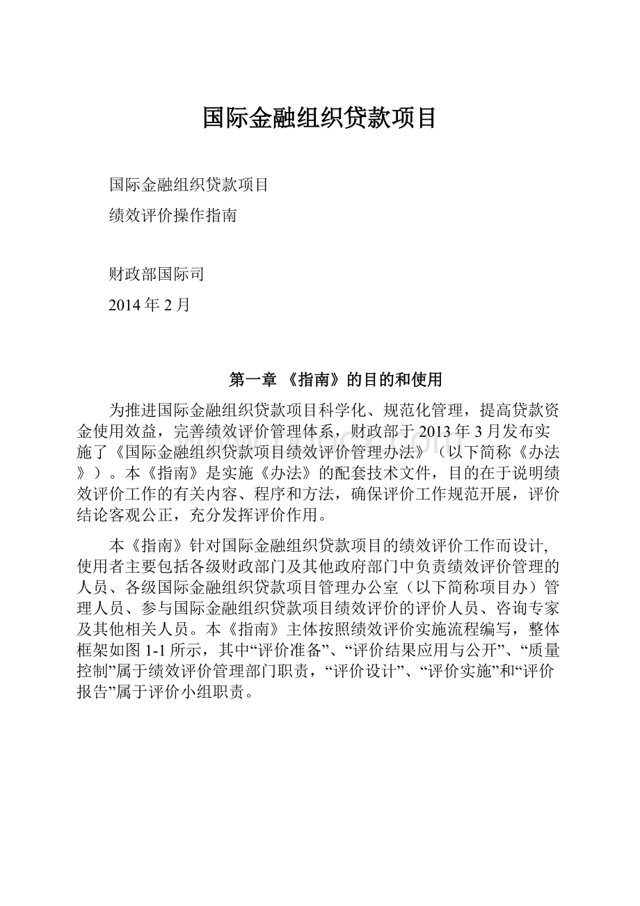 国际金融组织贷款项目.docx_第1页