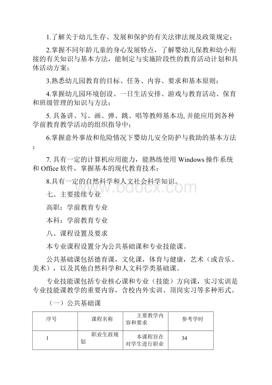 学前教育专业人才培养方案doc.docx_第3页