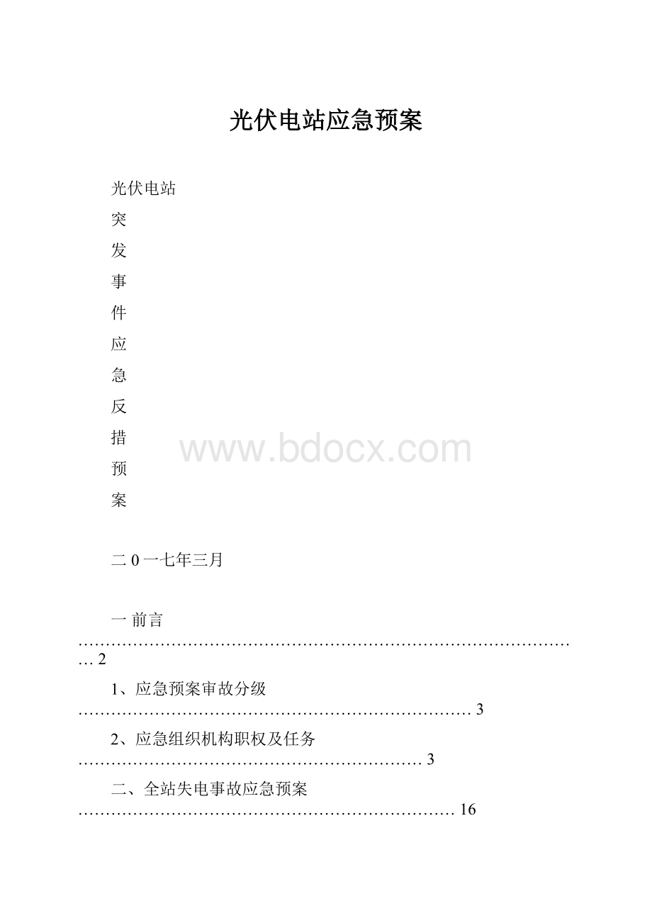 光伏电站应急预案.docx