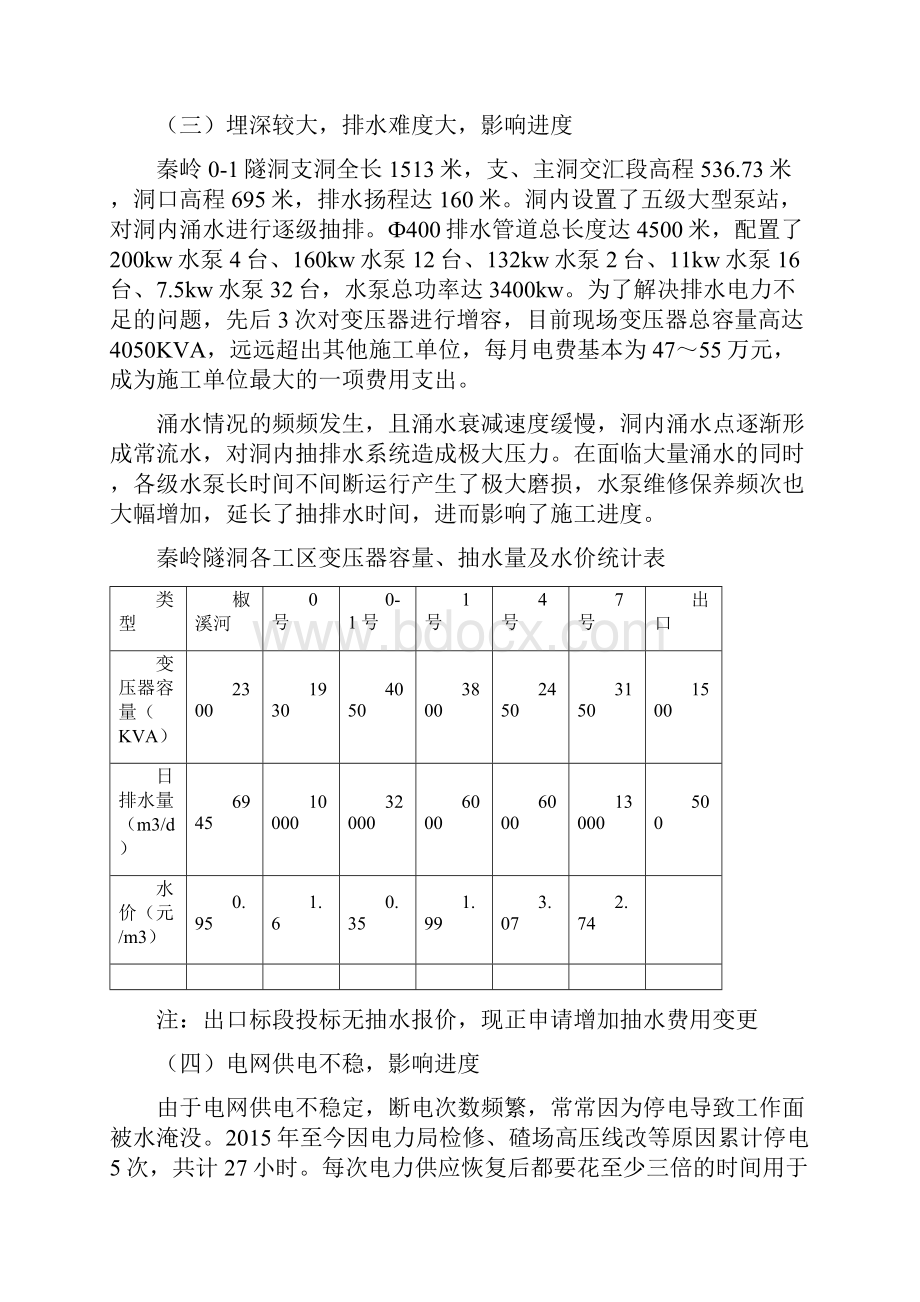 引汉济渭秦岭01隧洞施工进度分析报告课案.docx_第3页