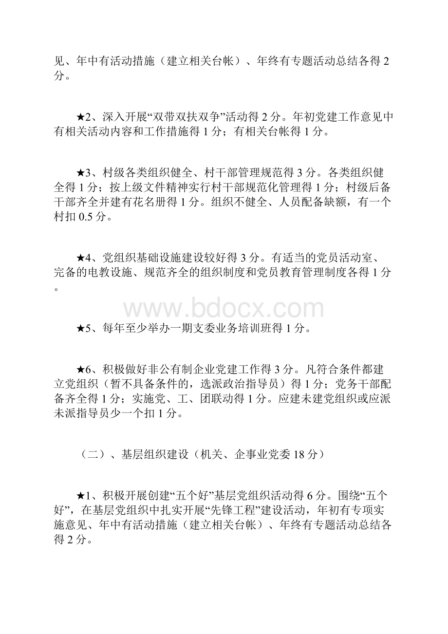 最新规章制度范文基层党委组织工作目标管理考核细则.docx_第2页