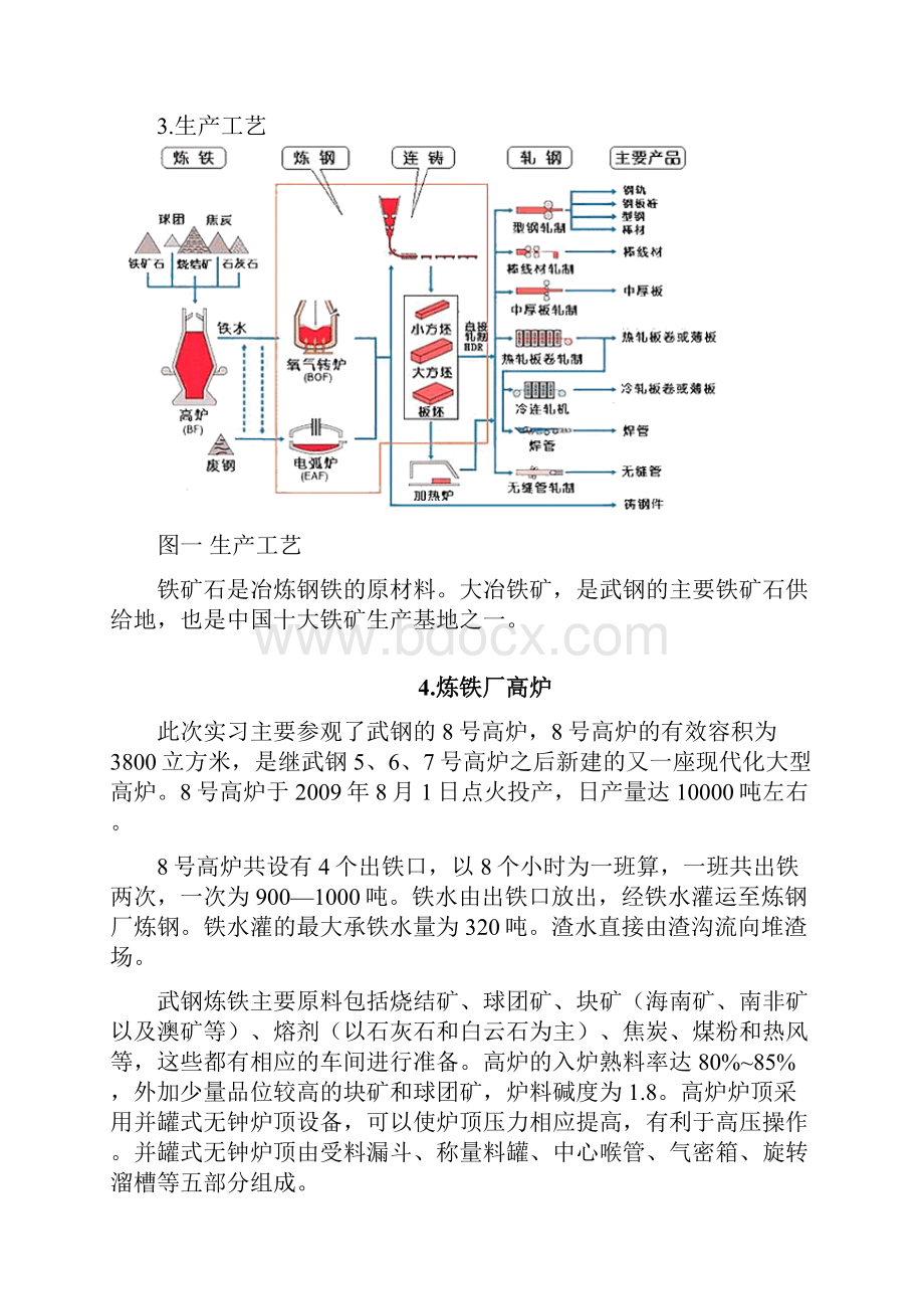 武汉钢铁集团认识与生产实习报告.docx_第3页