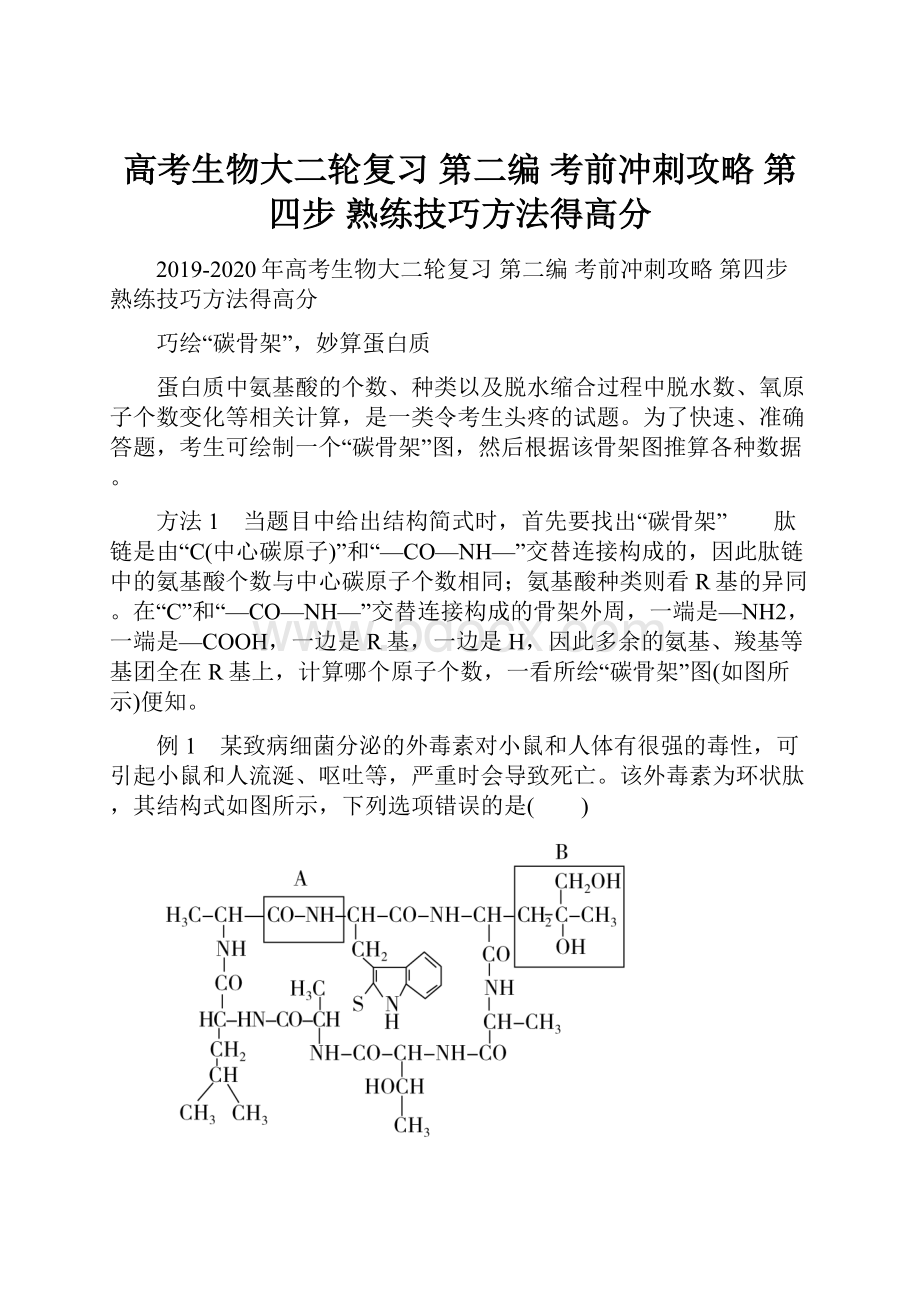 高考生物大二轮复习 第二编 考前冲刺攻略 第四步 熟练技巧方法得高分.docx