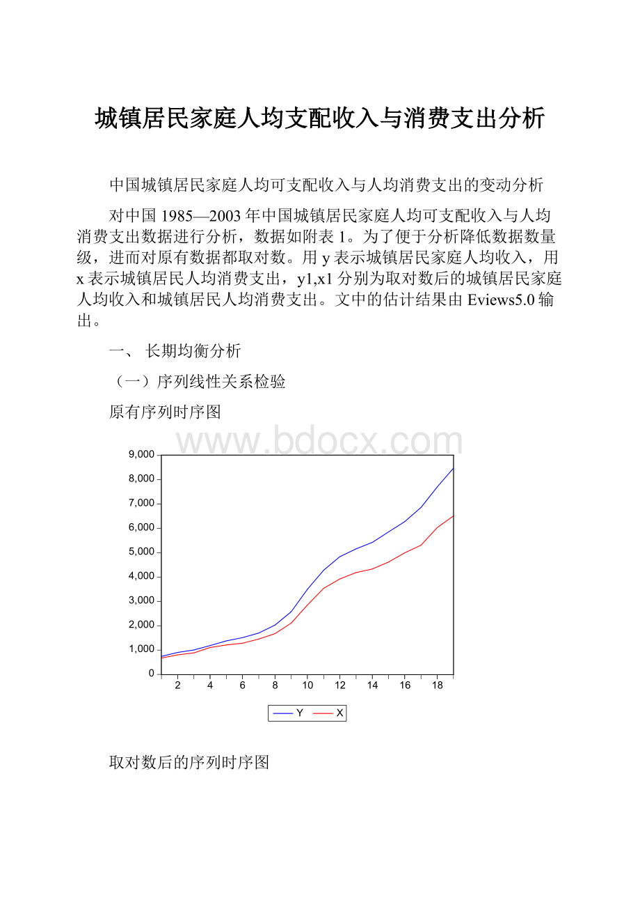 城镇居民家庭人均支配收入与消费支出分析.docx_第1页