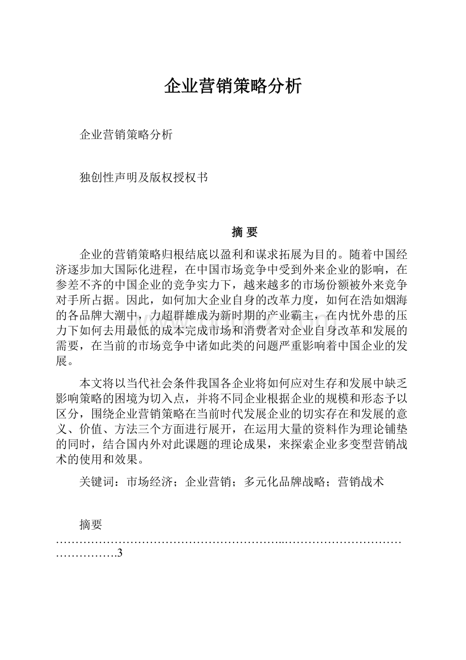 企业营销策略分析.docx