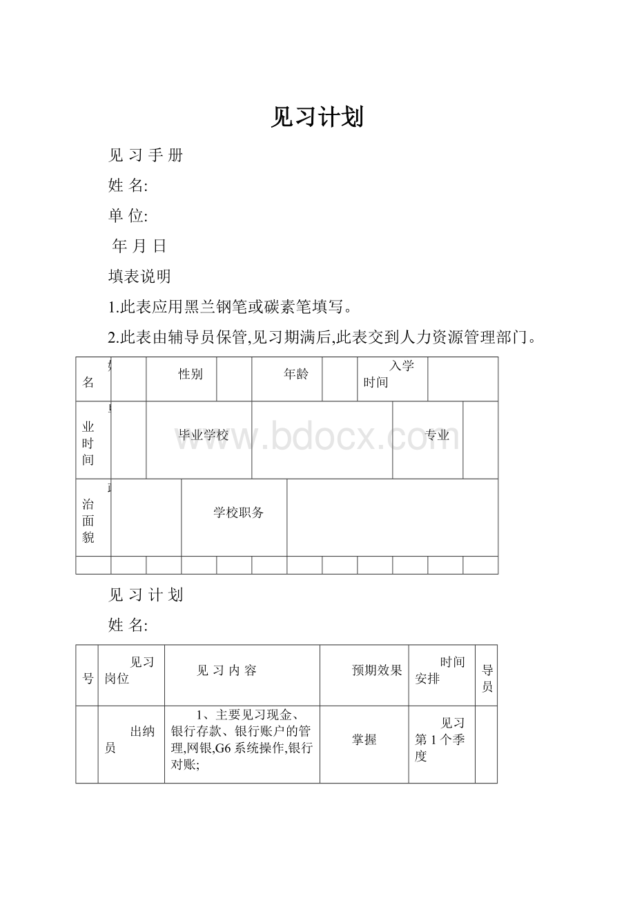 见习计划.docx