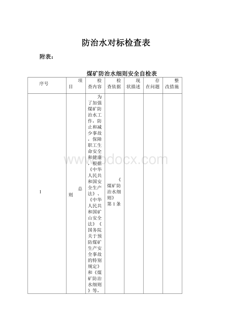 防治水对标检查表.docx