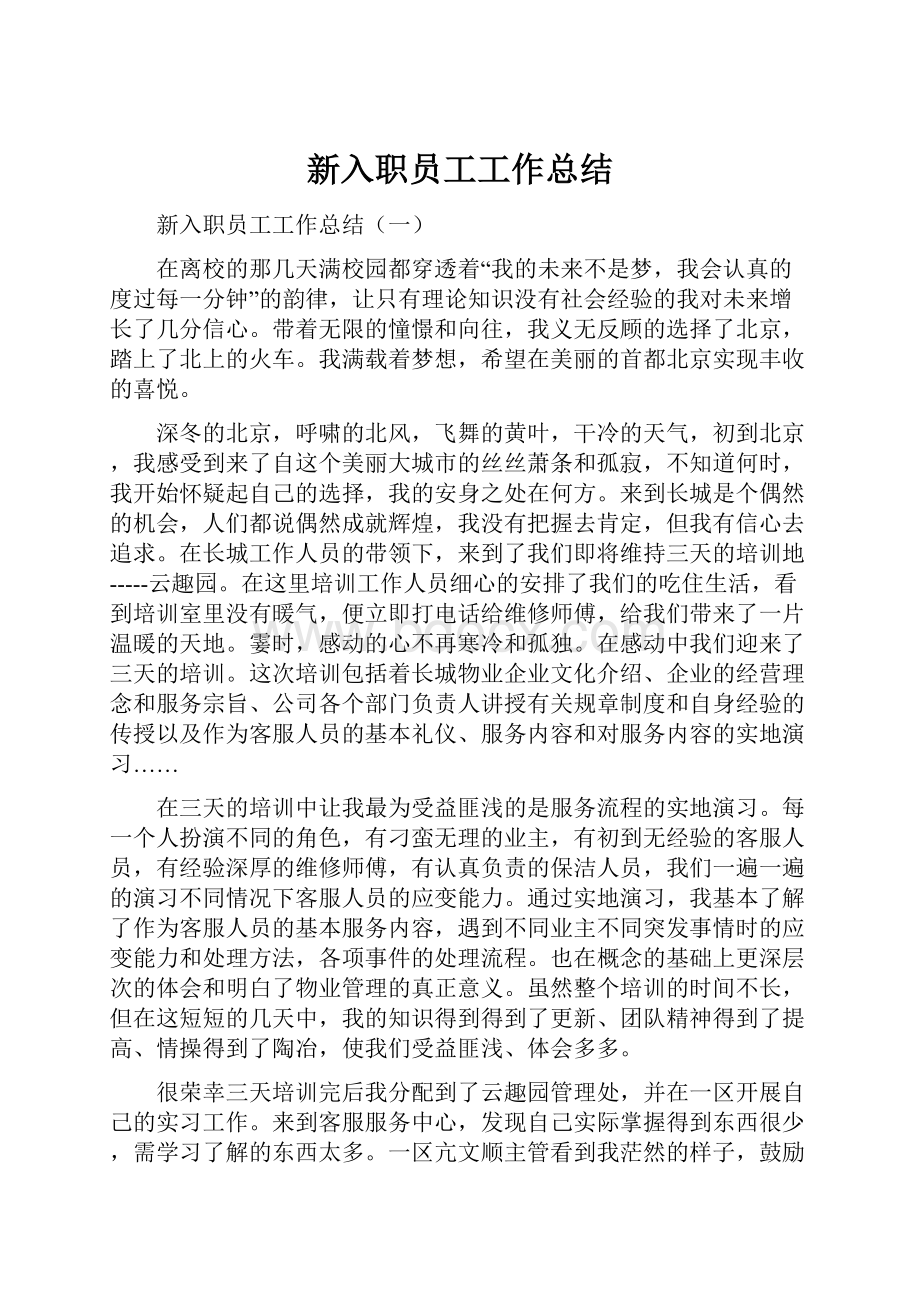 新入职员工工作总结.docx_第1页