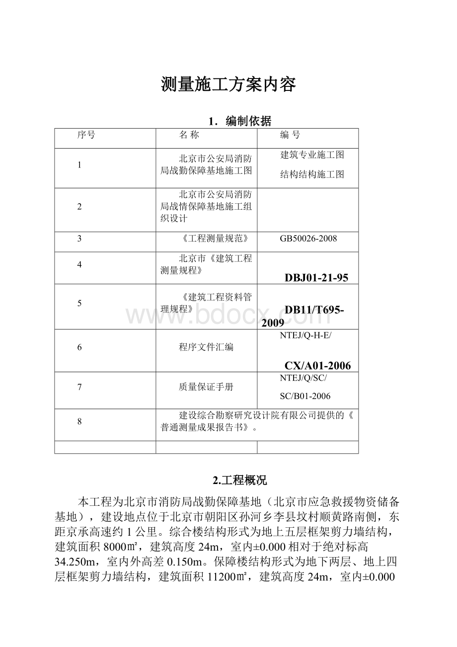 测量施工方案内容.docx