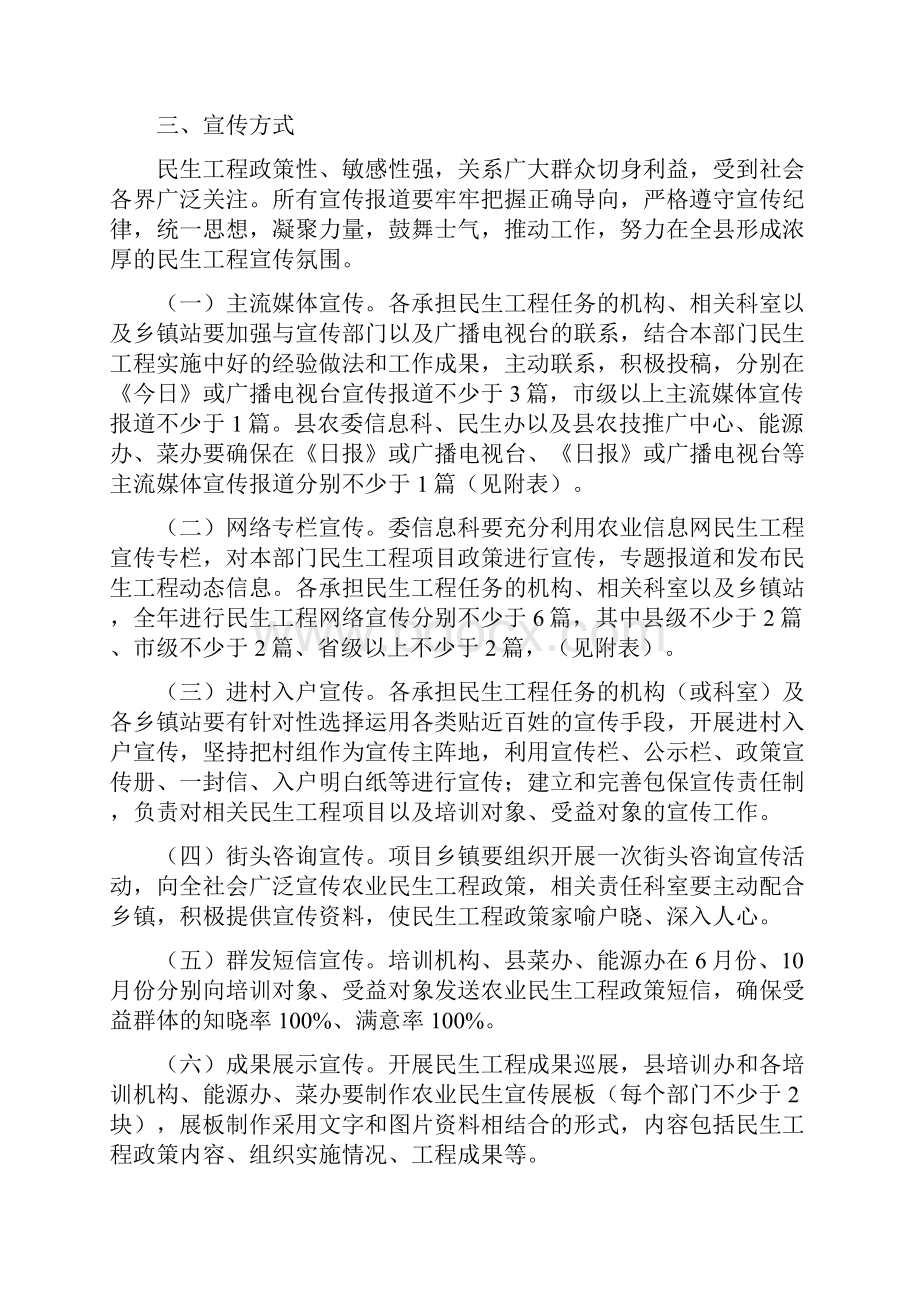 农委民生工程宣传方案3篇与农委班子成员个人整改措施汇编.docx_第2页