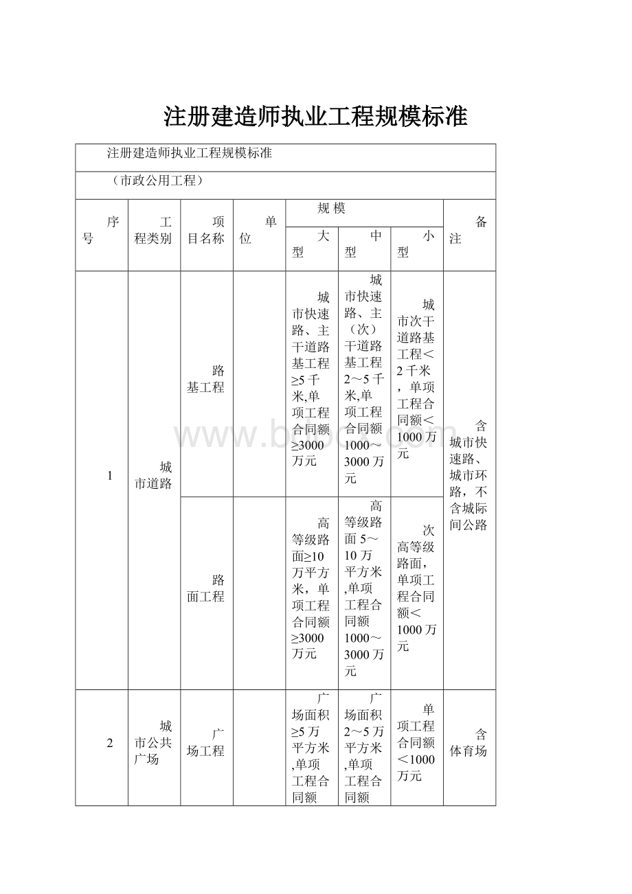 注册建造师执业工程规模标准.docx