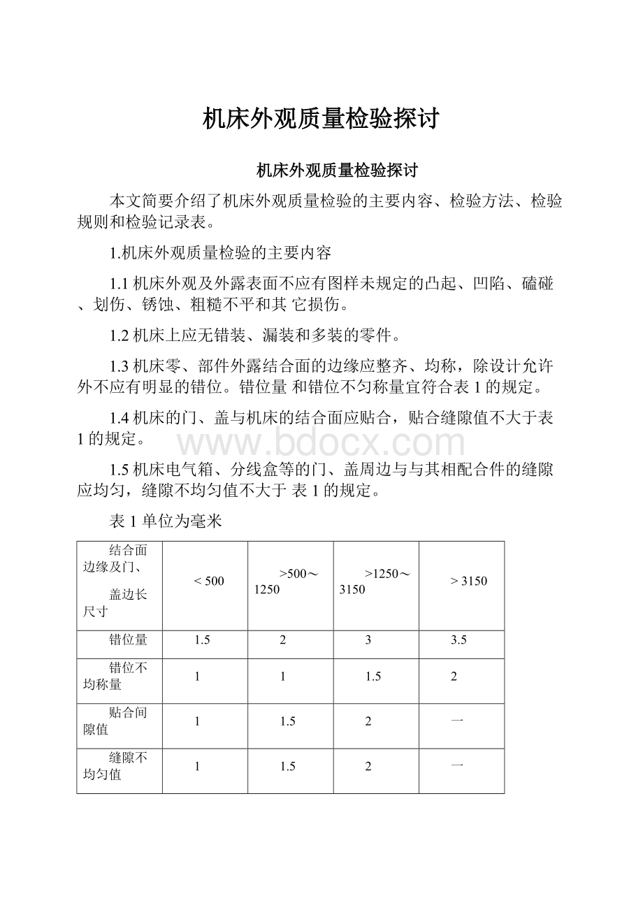 机床外观质量检验探讨.docx_第1页