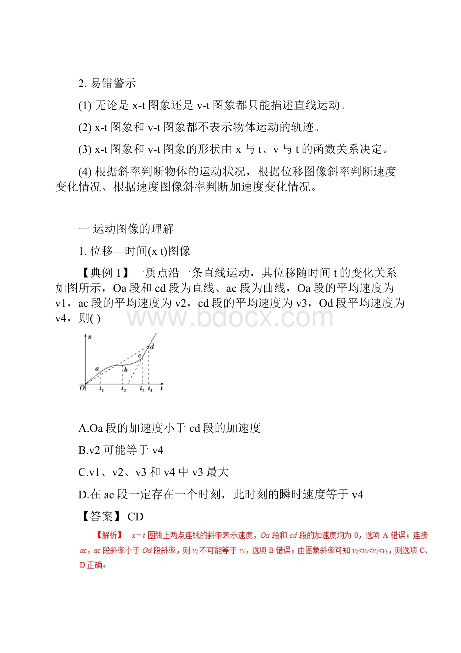 高考物理一轮复习热点专题突破专题1运动图象的理解及应用学案.docx_第2页