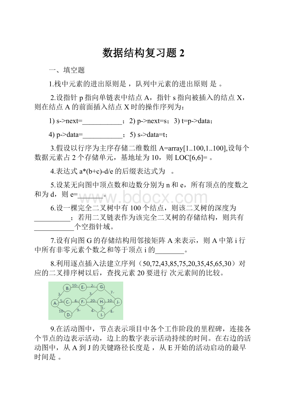 数据结构复习题 2.docx_第1页