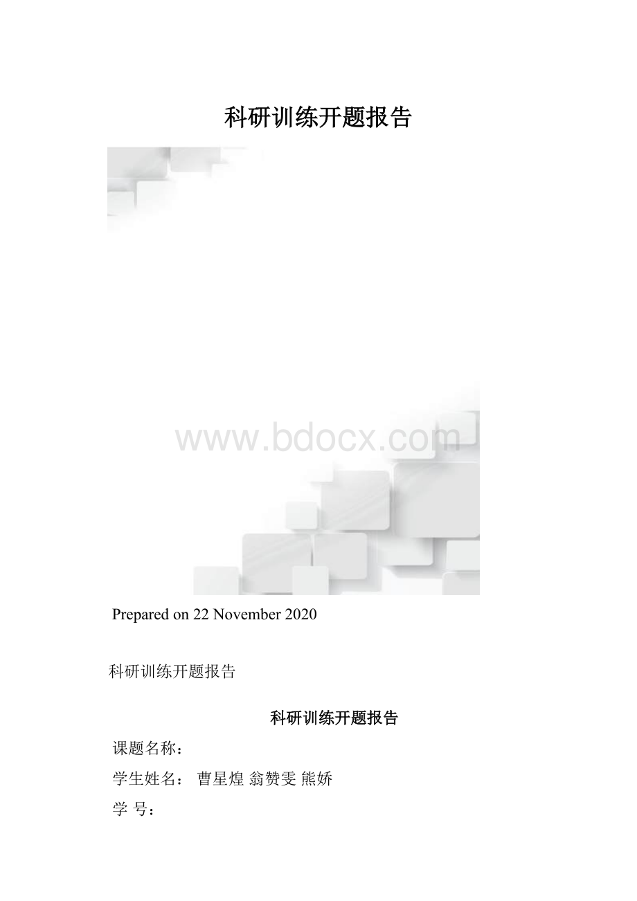 科研训练开题报告.docx