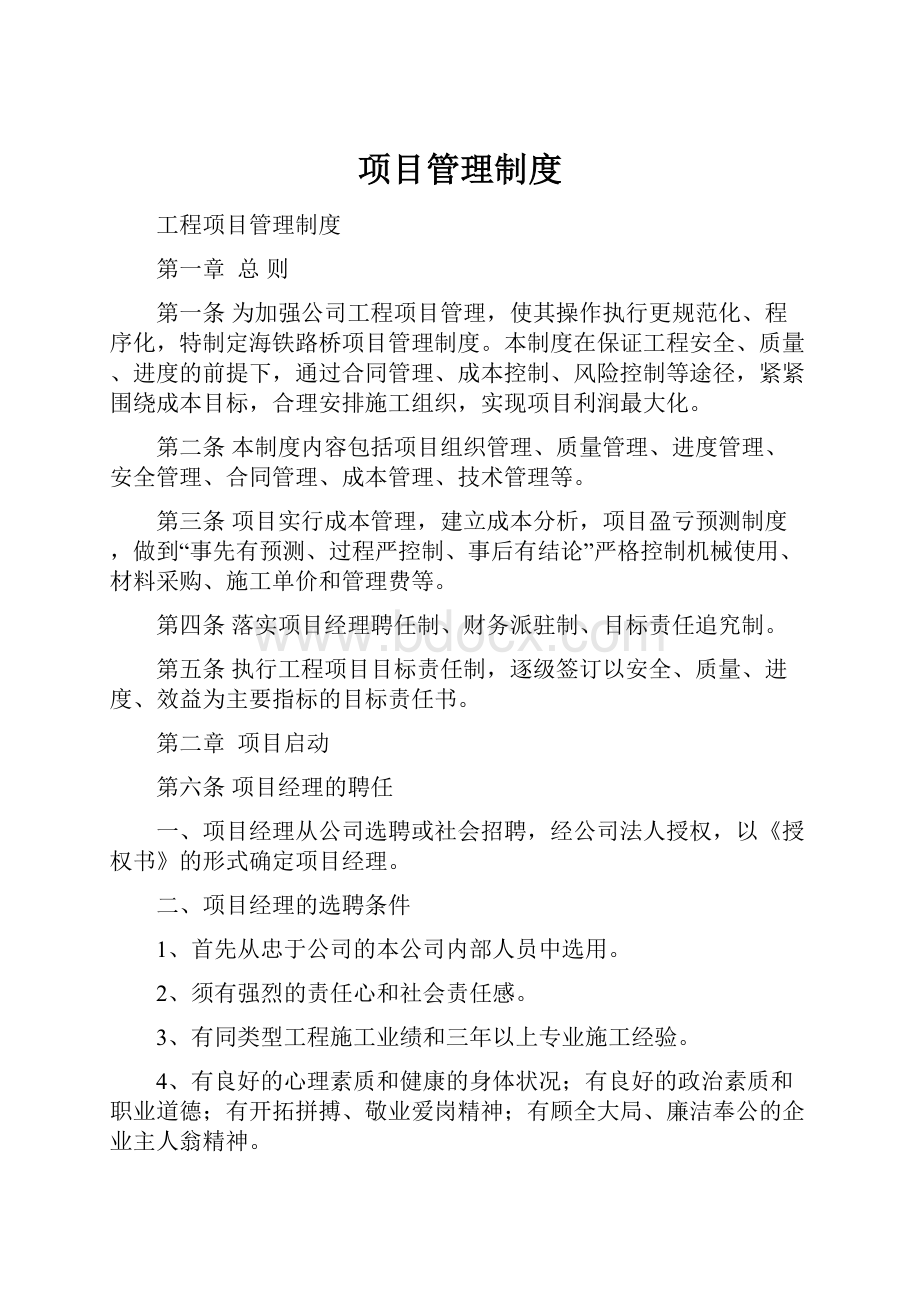 项目管理制度.docx_第1页