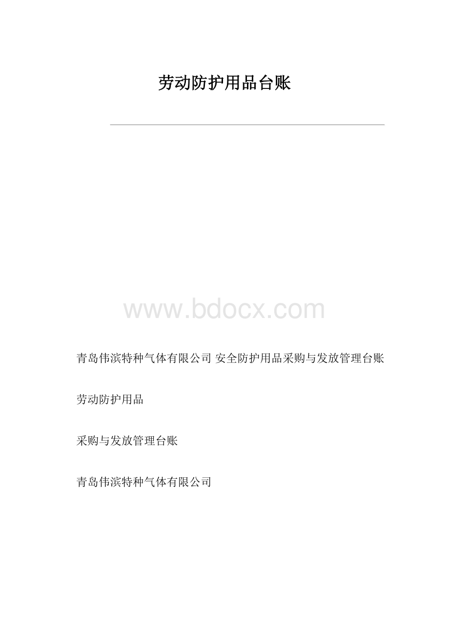 劳动防护用品台账.docx