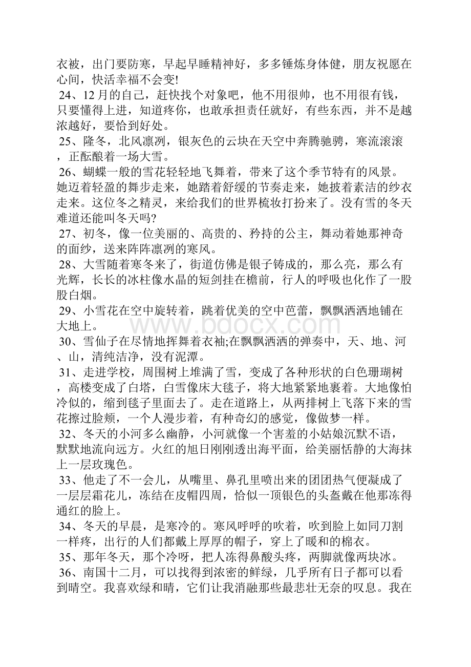 关于的句子关于十二月的唯美句子.docx_第3页