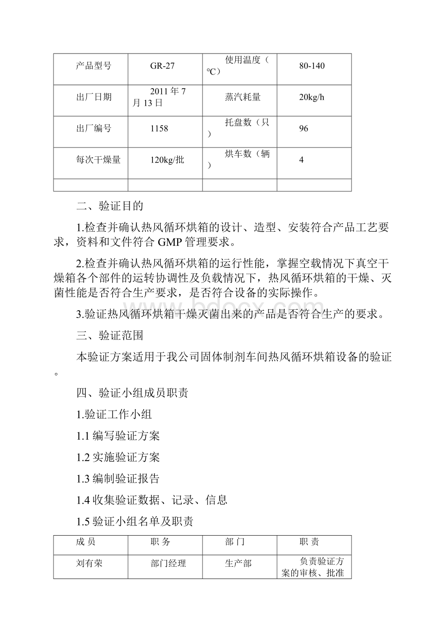 固体制剂车间GR27型热风循环烘箱验证方案出厂编号1345.docx_第3页