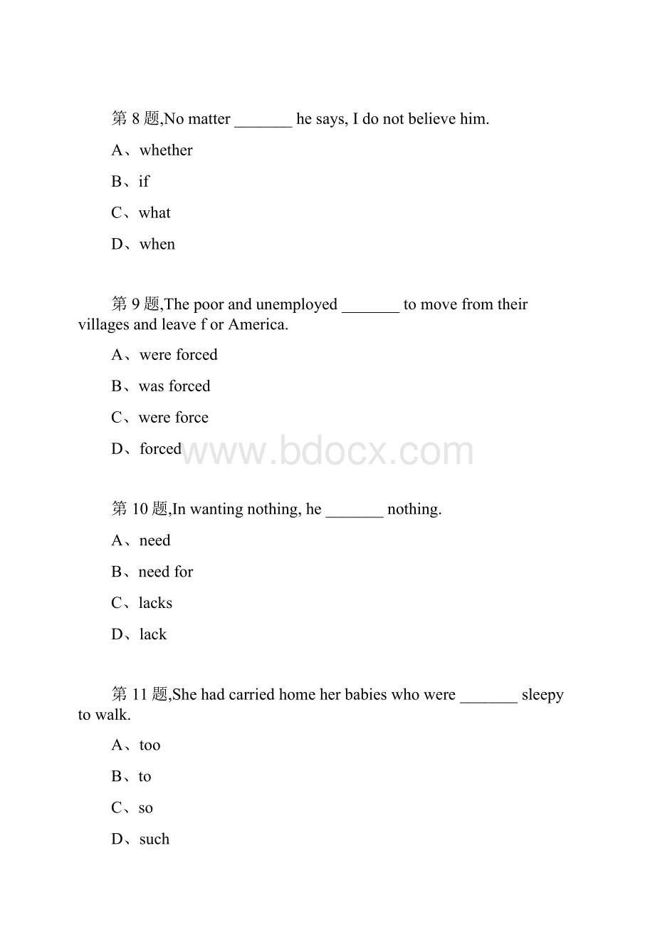 电子科大18秋《大学英语1专科》在线作业1.docx_第3页