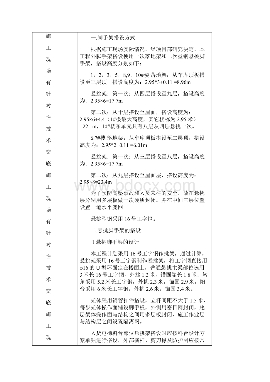 悬挑外脚手架搭设技术交底.docx_第2页