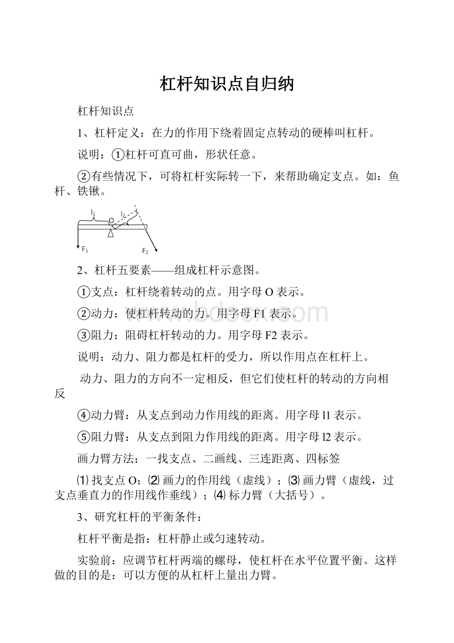 杠杆知识点自归纳.docx