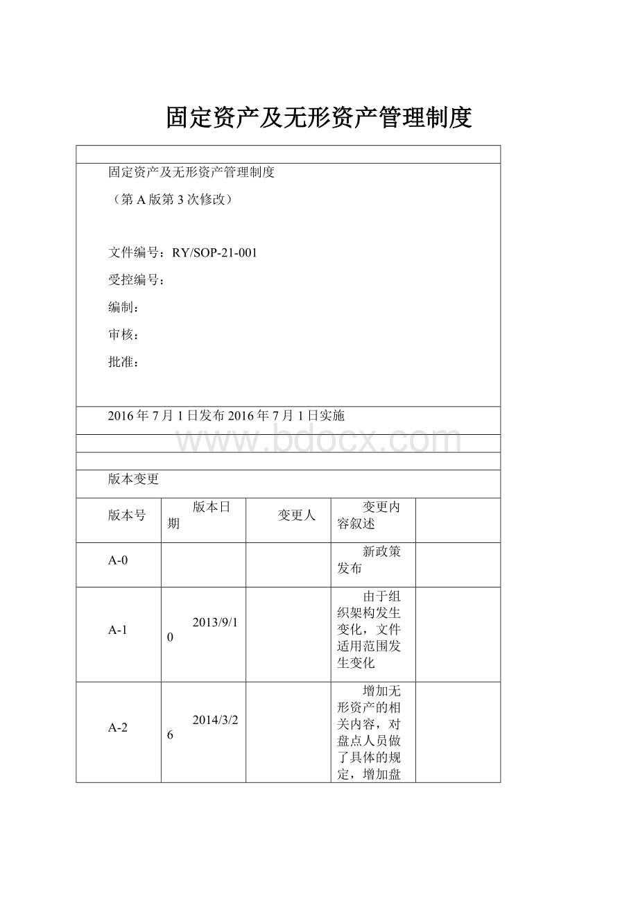 固定资产及无形资产管理制度.docx_第1页