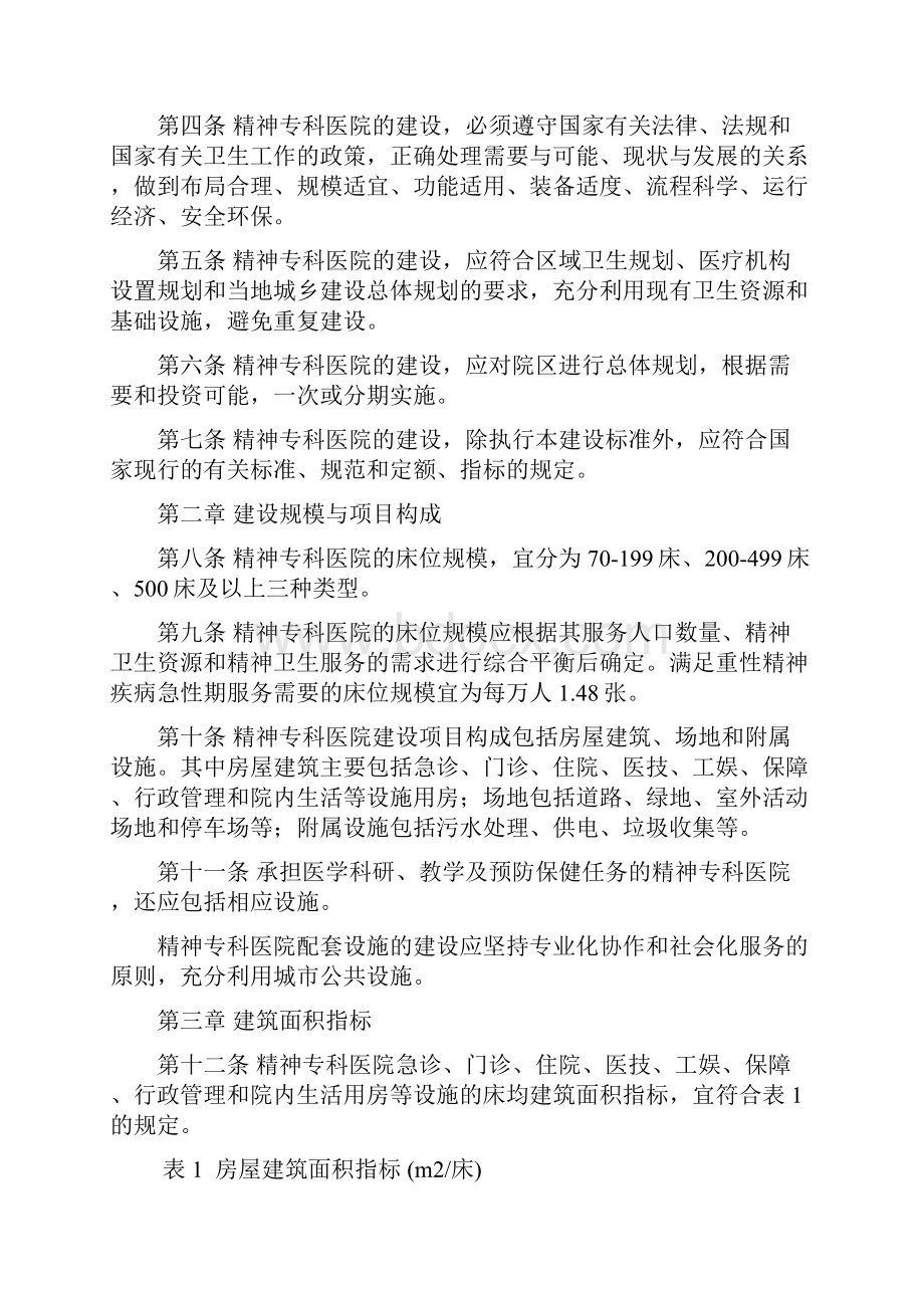 精神专科医院建设标准.docx_第2页